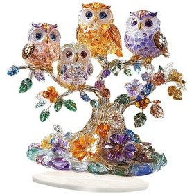 Resim Suntek Akrilik 2d Düz Baykuş Süsleme Tabelası Kitaplık Ev 20x20cm 