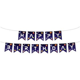 Resim Rocket Space Happy Birthday Banner 