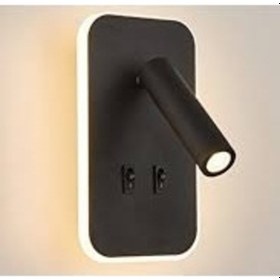 Resim Ct 5253 13w Siyah Kasa Günışığı Çift Kademeli Yatak Başı Aplik Siyah 