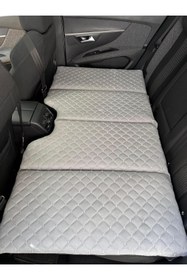 Resim Shop-set - Oto Arka Koltuk Yatak 70*130 Cm - Gümüş Gri Tay Tüyü 