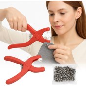 Resim Emt Pazarlama® Plastik Çıt Çıt Pensi-Kıyafet, Bebek Önlüğü, Gömlek ve Tekstil Ürünleri Için Çıtçıt Takma Aleti 