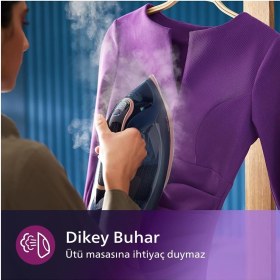 Resim Güçlü 3000W Buharlı Ütü, Optimaltemp, 85 G/dk Sürekli Buhar, Pratik ve Kullanışlı 