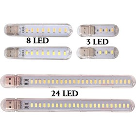 Resim Unichrome 5730 SMD 3 Led Beyaz Işık Taşınabilir Mini USB Beyaz 