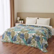 Resim Nuvomon Palm Çift Kişilik Pike - Yeşil - 200x220 cm 