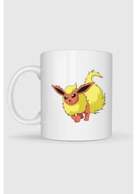 Resim Flareon Baskılı Kupa Bardak Beyaz 