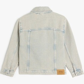 Resim Koton Pamuklu Uzun Kollu Cep Detaylı Denim Ceket Lıght Indıgo 5skg20022ad Açık Mavi 