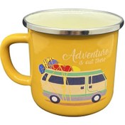 Resim Orcamp Retro Emaye Kupa Bardak Adventure Hardal Out-1900 