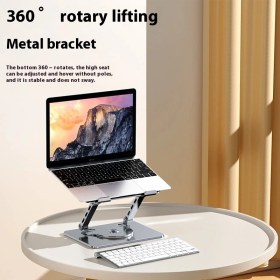 Resim CoverZone ZR747 | 360° Döner Metal Laptop ve Notebook Standı – Yükseklik Ayarlı, Ergonomik, Katlanabilir, 17 Inç’e Kadar Uyumlu, Isı Dağılım Tasarımlı, Taşınabilir Laptop Tablet Tutucu 