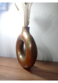 Resim Orta Boy Donut Vazo Bakır 