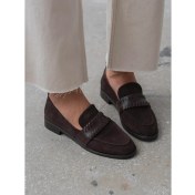 Resim Ece'nin Butiği Rynor Kahve Süet Hakiki Deri Kadın Makosen 