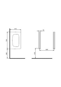 Resim Bocchi Tao Arch Pisuvar Ara Bölmesi Parlak Beyaz 1081-001-0120 Çok Renkli 