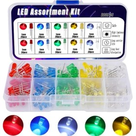 Resim Wangxi 100 200 Adet 3mm 5mm Yuvarlak Led Işık Diyot Kit Dıy Lüminesan Kutu 