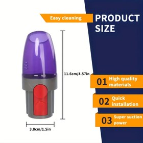Resim V7, V8, V10, V11, V15 Kablosuz Temizleyiciler için Vakumlu Hava Pompası Ek Parçaları - Hızlı Sızdırmazlık Giyim Saklama Çantaları, Kolay Tek Tıklama Bağlantı Sistemi ile Mini Yedek Başlık, Plastik Malzeme, Geliştirilmiş Vakumlu Temizleme Deneyimi 