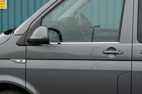 Resim OMSA VW T6.1 Caravelle Krom Cam Çıtası 2 Parça 2020-2023 Arası 