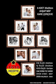 Resim yhfoto 9 Adet 20x20 Kemençe Kare Mdf Seti kemençe 