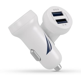 Resim Nautica Ch15 Çift Usb Çakmaklık Girişli Araç Içi Şarj Cihazı Beyaz 