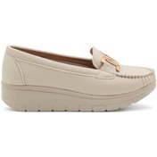 Resim Pandora Moda Y24.38.024 Kadın Dolgu Topuk Ayakkabı - Bej - 39 Bej 