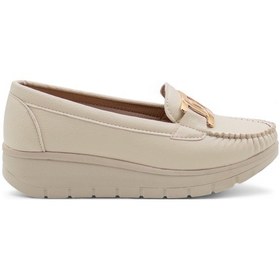 Resim Pandora Moda Y24.38.024 Kadın Dolgu Topuk Ayakkabı - Bej - 39 Bej 