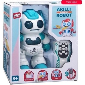 Resim Programlanabilir Disk Atan Mavi Akıllı Robot 