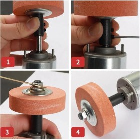 Resim Depolife 6mm Motor Mili Için Bileme Taşı ve Kaplin Motoru Bileme Makinesine Dönüştürme Seti Bıçak Satır Için 