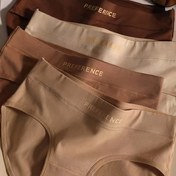 Resim 4 Paket PHEFREMOE Kadın Külotları, Orta Bel, Spor Stil, Rahat Nefes Alabilen, Yumuşak Düz Renk, Polyester %85, Elastan %15, Basit Alfabesi Deseni, Örgü Kumaş İç Çamaşırı 