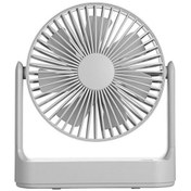 Resim Çok İşlevli Masaüstü Usb Fan Taşınabilir Tasarım Düşük Gürültülü Çalışma 4 Kademeli Ayarlanabilir Rüzgar Çıkarılabilir Fan Gri 