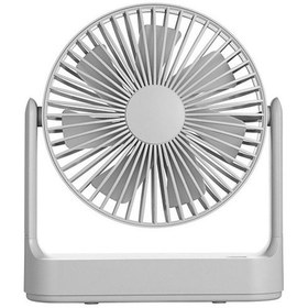 Resim Çok İşlevli Masaüstü Usb Fan Taşınabilir Tasarım Düşük Gürültülü Çalışma 4 Kademeli Ayarlanabilir Rüzgar Çıkarılabilir Fan Gri 