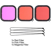 Resim 3'ü 1 Arada Filtre-gopro Hero 9 Için Su Geçirmez Kılıf Filtre Siyah Konut Kap Kırmızı/pembe/eflatun Lens Fotoğraf M. Aks. 42621639 