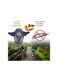 Resim Wake Mtb Bisiklet Çamurluk Trekking Ön Veya Arkaya Takılabilir 4 Adet Cırt Kelepçe Hediyeli Siyah Kırmızı Siyah - Gri 