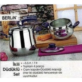 Resim Berlin Düdüklü Tencere Seti 7 lt- 3,5 lt 2 Adet FMA011625 