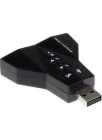 Resim Ulu Bilgisayar 7.1 7 Kanal Mikrofon Destekli Çift Girişli Çevirici Harici USB Ses Kartı 