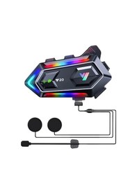 Resim Buffer Y20 Motorsikletler İçin Kablosuz Bluetooth Kulaklıklı Suya Dayanıklı, Uzun Ömürlü Batarya, Gürültü Engelleme Özellikli Kask Kulaklığı 