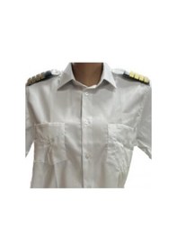 Resim Pilot Gömlek Uzun Kollu Polyester Su İtici Kumaş Beyaz 