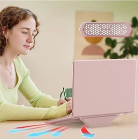 Resim Cosmotex Newface Macbook Air 15 2024 Macbook Deri Kapak - Pembe 