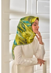 Resim Silk Home Twill İpek Eşarp 11480-80 Yağ Yeşili, Asit, Butter Yellow, Petrol Yeşili 