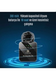 Resim 2 Li Kablosuz Yaka Mikrofonu Type-c & Lightning , Dsp Gürültü Azaltma, Android Apple Uyumlu iPhone Canlı Yayın Video Ses Kayıt Mikrofonu 