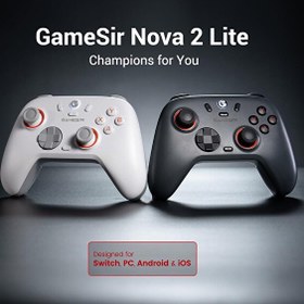 Resim GameSir Nova 2 Lite Hall Effect 2.4G Nintendo Switch Windows PC Siyah Oyun Konsolu 