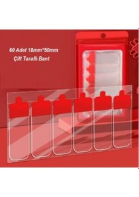 Resim 60 Parça Kolay Açılır Güçlü Çift Taraflı Bant 18mmx50mm Çok Renkli 