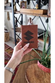 Resim EFE DERİ Suzuki Deri Dikişli Araç Ruhsat Kılıfı Kabı Oto Ruhsatlık Araba Ruhsat Koruyucu 