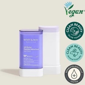 Resim Mary & may vegan peptide bakuchiol sun stick spf50+ pa++++ 18g 