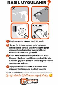 Resim Turuncu Sticker Arabada Bebek Var Cam Sticker 11x15 Cm 