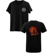 Resim Avatar The Last Airbender Ön Arka Baskılı Siyah Tshirt 