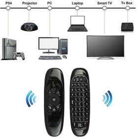 Resim 2.4g Kablosuz Air Mouse Mini Klavyeli Uzaktan Kumanda 