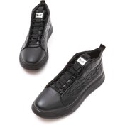 Resim Valmenti Erkek Siyah Deri & Tekstil Casual Bot 381 16360 ERK BOT SK22\u002F23 