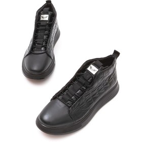 Resim Valmenti Erkek Siyah Deri & Tekstil Casual Bot 381 16360 ERK BOT SK22\u002F23 