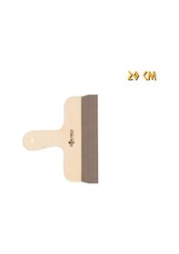 Resim İzmir Fırça Ahşap Eğri Saplı Çelik Spatula - 20 Cm. 