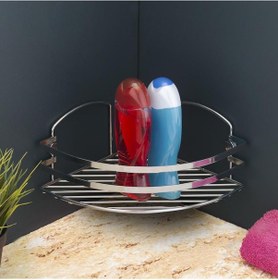 Resim Banyo Köşe Rafı Şampuanlık Paslanmaz Şampuanlık Oval 