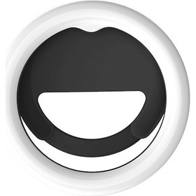 Resim Wezone 10cm Cep Telefonu Işık Kaynağı 2w 3000k-7000k Iki Renk Tonu 5 Seviye Aydınlatma 180 Döner Yarı Çember Klemensi Siyah 