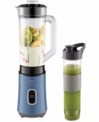 Resim woodhub Çok Renkli Mavi Sürahi Blender, Güneş Koruyucu ve Hediye ile Güvenle Kullanım 