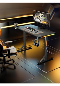 Resim Nova Profesyonel Rgb Oyuncu Masası 112x60 Siyah 